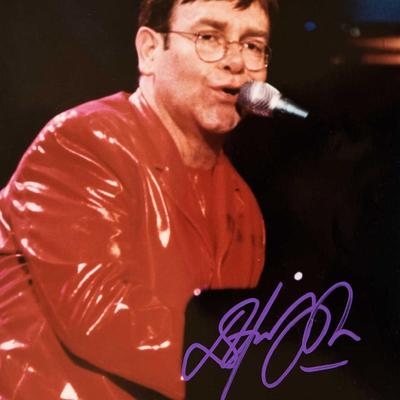 Elton John signed promo photo 