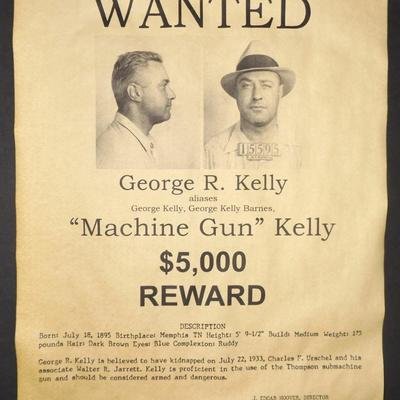 Machine Gun Kelly Wanted Poster