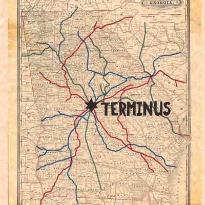 The Walking Dead Map Prop print