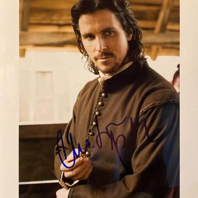 Christian Bale signed movie photo