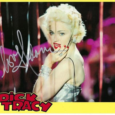 Dick Tracy Madonna signed movie photo
