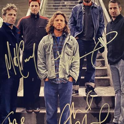 Pearl Jam band signed photo. 8x10 inches