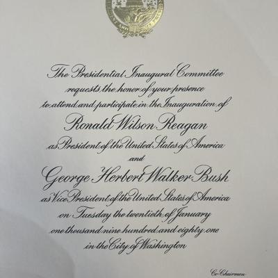 81 Ronald Reagan/George H.W. Bush Inauguration 