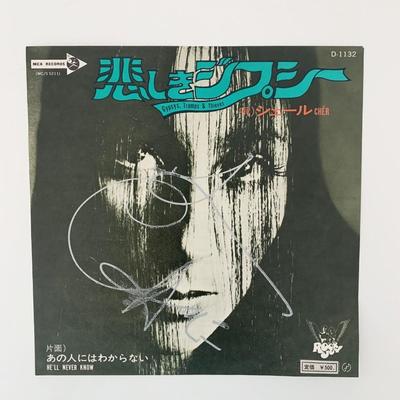 Cher autographed  45 record