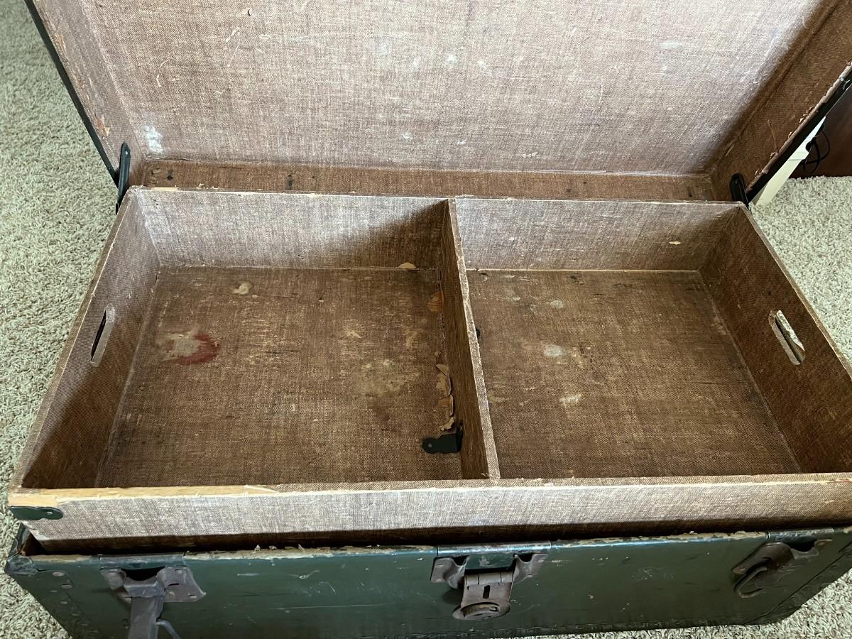 WWII U.S. Armed Forces Military Footlocker Storage Trunk Chest -  collectibles - by owner - sale - craigslist