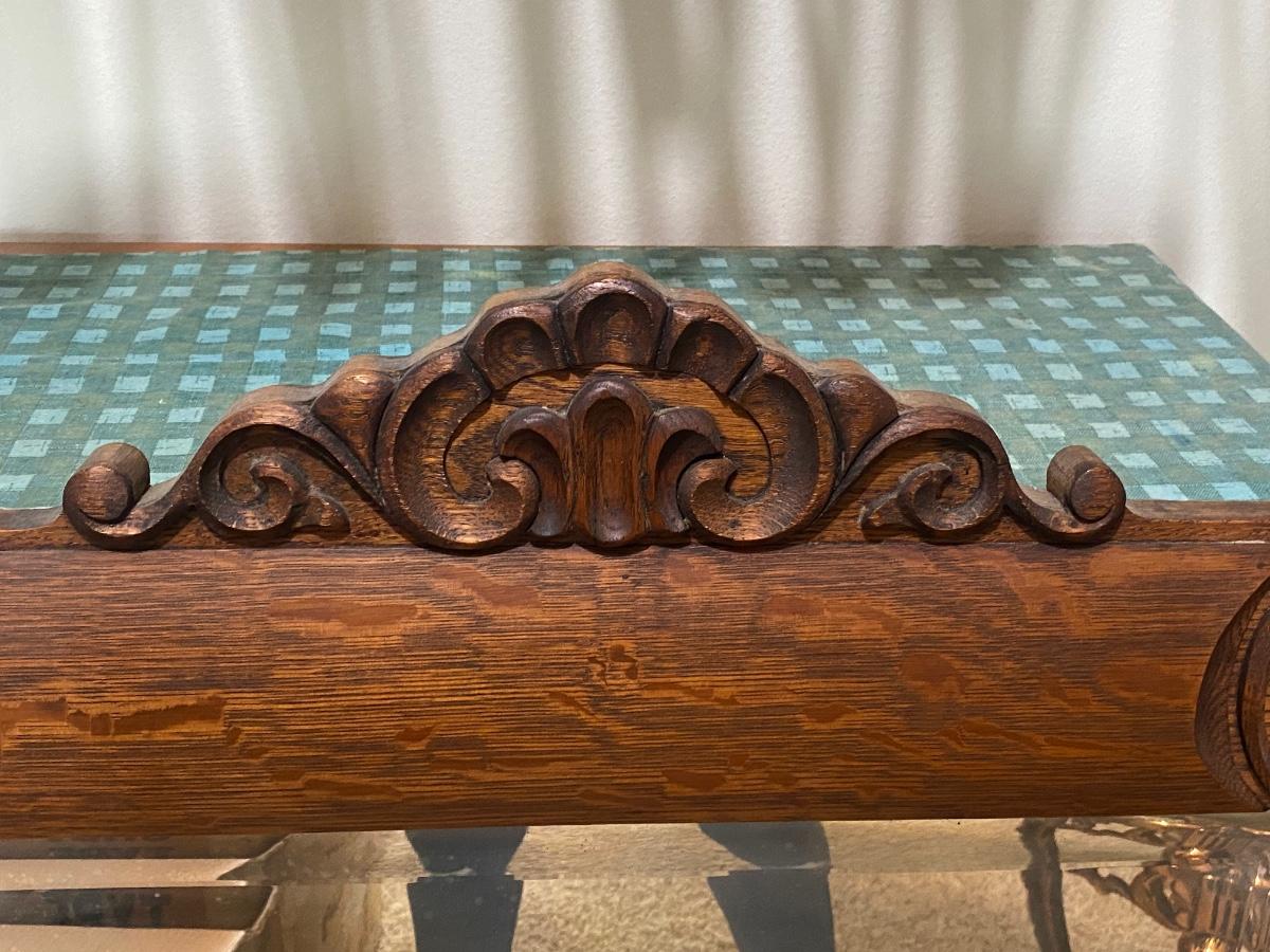 Vintage Antique Large Oak Framed Wall Mirror