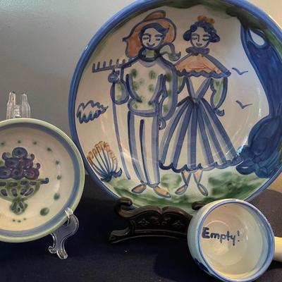 3pc MA Hadley Pottery