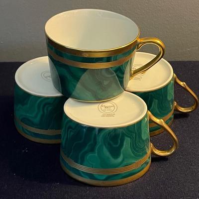 4 Christian Dior Malachite Coffee Cups