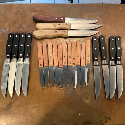 374 Various Browne and Stainless Steel Steak Knives Lot