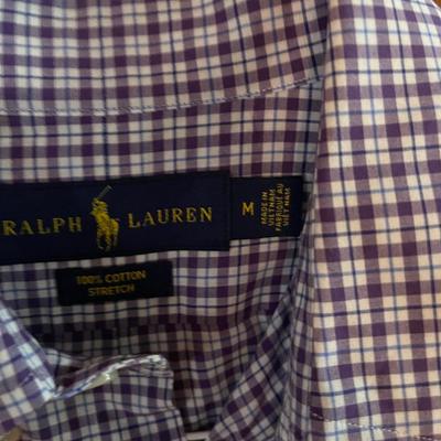 Ralph Lauren Medium Menâ€™s Shirt Purple Checked