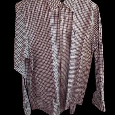Ralph Lauren Medium Menâ€™s Shirt Purple Checked