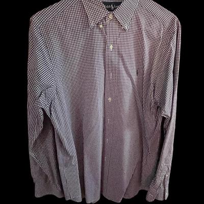 Ralph Lauren Purple Gingham Menâ€™s Shirt Large