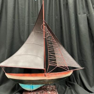Metal Sailboat Home Decor