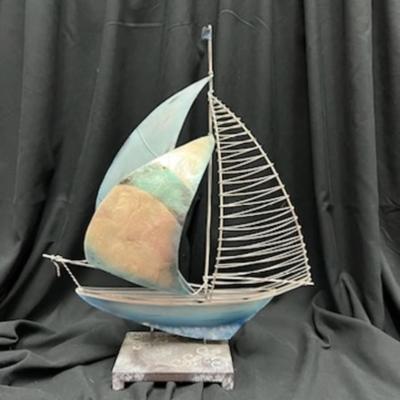 Blue Metal Sailboat