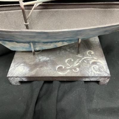 Blue Metal Sailboat