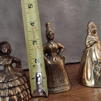 Set of Victorian Women Brass Bell Collection