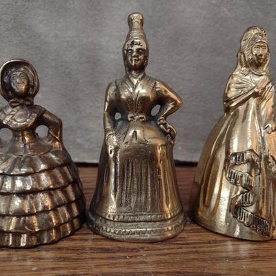 Set of Victorian Women Brass Bell Collection