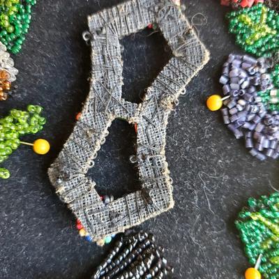 Vintage Crocheted Beaded Textile Art