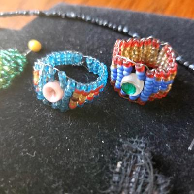 Vintage Crocheted Beaded Textile Art