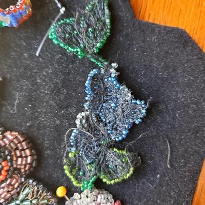 Vintage Crocheted Beaded Textile Art
