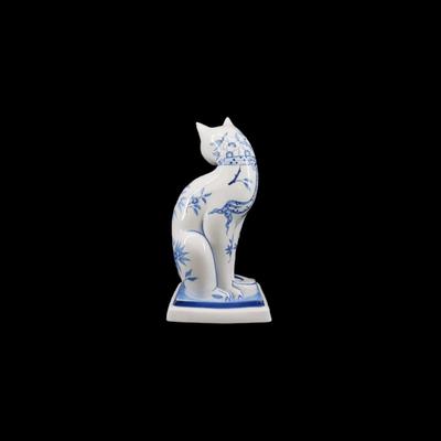 Vintage Hand Painted Cat Statuette