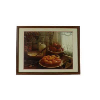 "Peach Pastry and Lace" and "Strawberry Crepes" Framed Lithographs