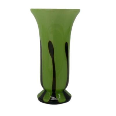 Contemporary Green and Black Vase