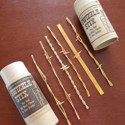 Swizzle Sticks  - Genuine Gold Plated Barbed Wire