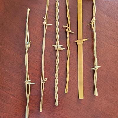 Swizzle Sticks  - Genuine Gold Plated Barbed Wire