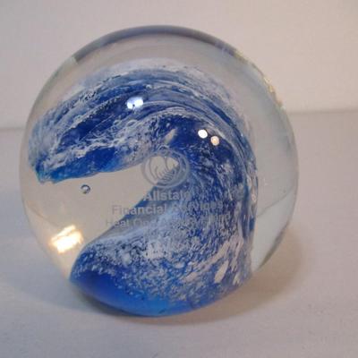 Art Glass Paperweight Allstate Financial Services Heat One Amelia Island July 2010