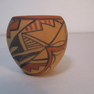 Native American Pottery Vase Signed