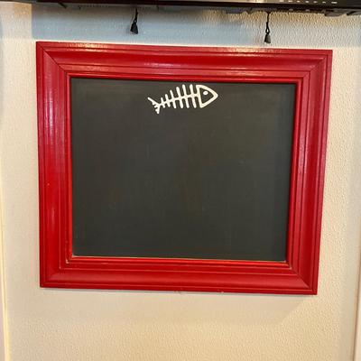 417 Red Framed Awful Arthurs Fishbone Chalkboard
