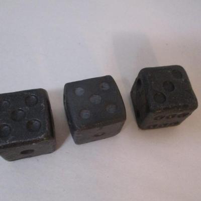 Cast Iron Star & Dice (See all pictures)