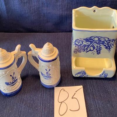 Vintage Set of Beer Stein Salt and Pepper