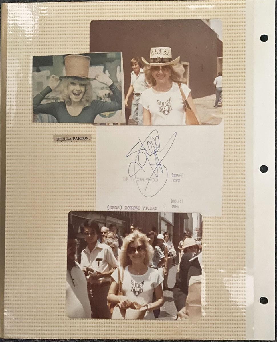 Stella Parton photo album page with cut | EstateSales.org