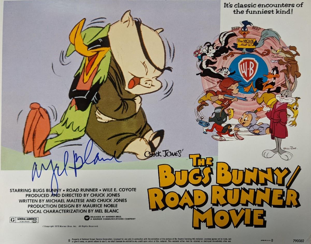 The Bugs Bunny/Road Runner Movie Mel Blanc signed original 1979 vintage ...