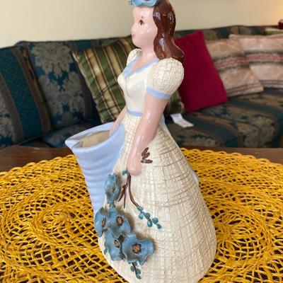 Hedi Schoop Porcelain Figurine Girl Holding Blue Basket
