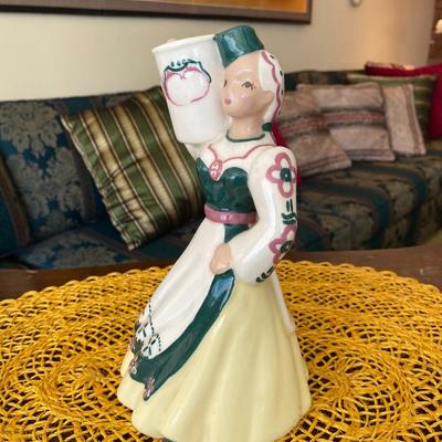 Hedi Schoop Porcelain Figurine Lady with Cap Holding Pot