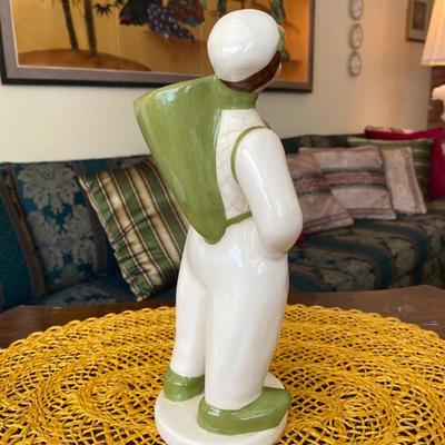 Hedi Schoop Porcelain Figurine Gentleman with Green Basket