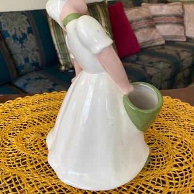Hedi Schoop Porcelain Figurine Swooning Woman with Green Vase