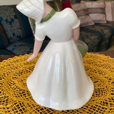 Hedi Schoop Porcelain Figurine Swooning Woman with Green Vase