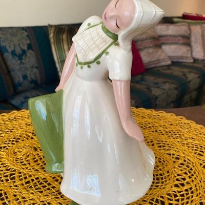 Hedi Schoop Porcelain Figurine Swooning Woman with Green Vase