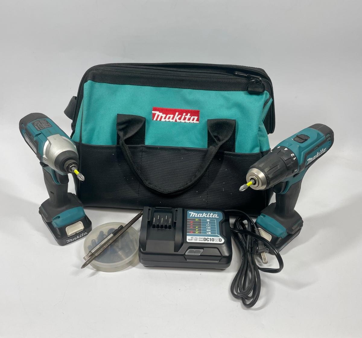 Makita Drill Driver Pair and Tool Bag