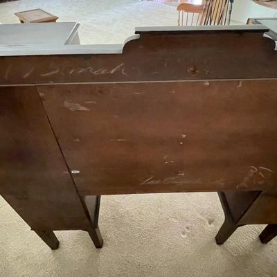 1920's Slant Front Federal Style Secretary Writing Desk and Matching Chair - ARCADIA