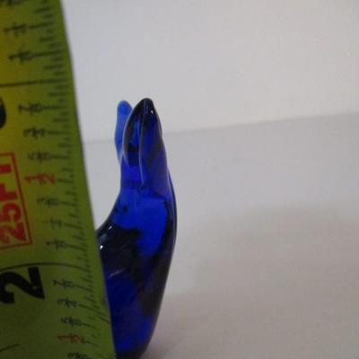 Cobalt Blue Glass Whale