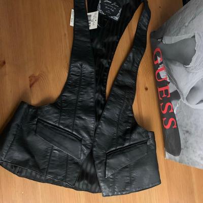 Leather Vest Guess brand