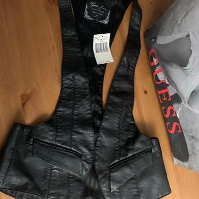 Leather Vest Guess brand