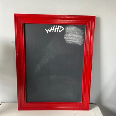 455 Red Framed Awful Arthurs Fishbone Chalkboard