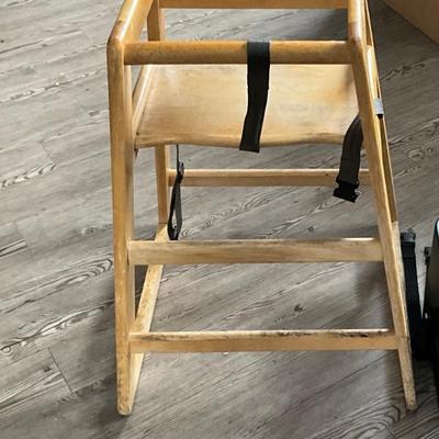 457 One Wooden Commercial Highchair