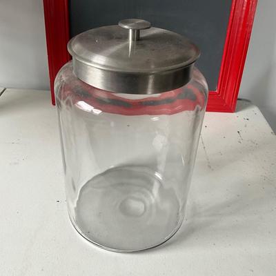 463 Glass Covered Jar